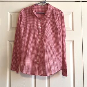Pink gingham blouse